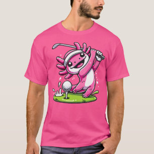 T-shirt Golfer Axolotl Jouer Golf Joueur Sports