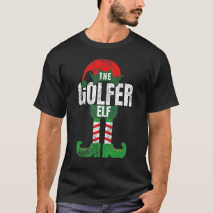 T-shirt Golfer Elf Christmas Golf Plalyer Famille Correspo
