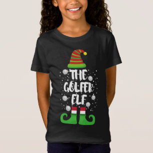 T-Shirt Golfer Elf Fête de Noël Famille Noël Funky Noël