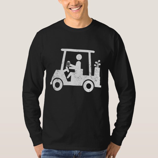 T-shirt Golfer Holding Bière Funny Golf Sortie cadeau pour (Devant)