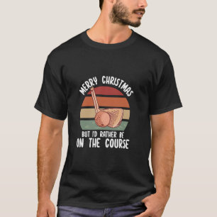 T-shirt Golfer Père Noël Golfing Xmas Golf Player Funny Ch