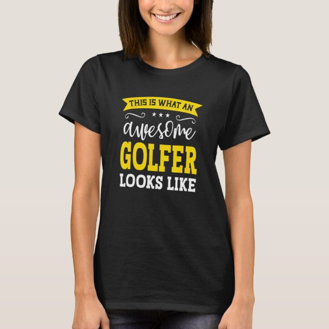 T-shirt Golfer Titre de l'emploi Employé Travailleur Profe (Devant)