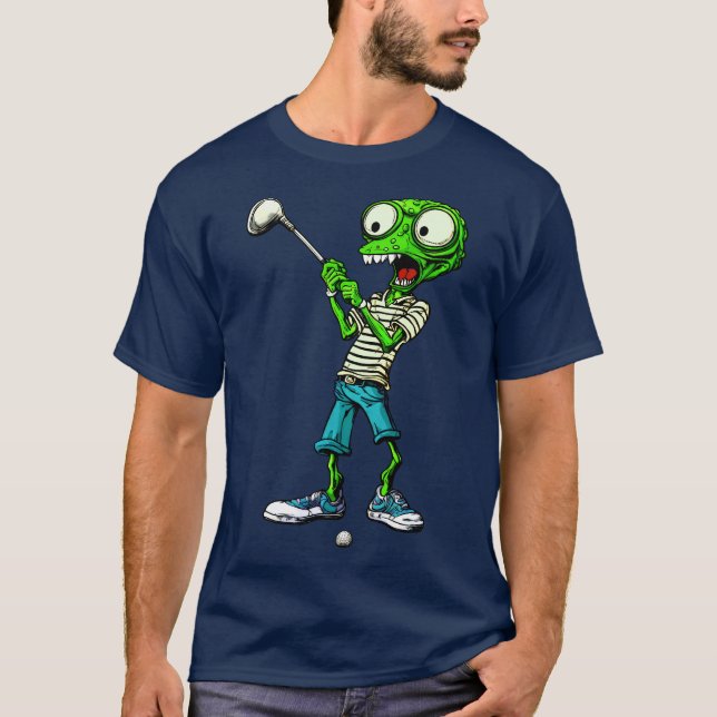T-shirt golfeur Alien (Devant)