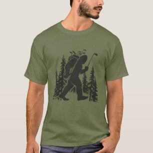 T-shirt Golfeur Bigfoot Arbre Drôle Sasquatch Golf Golf