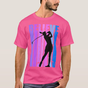 T-shirt Golfeur Croire Filles de Golf Rose Tirant la Motiv