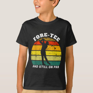 T-shirt Golfeur de golf avant et sur Par Anniversaire