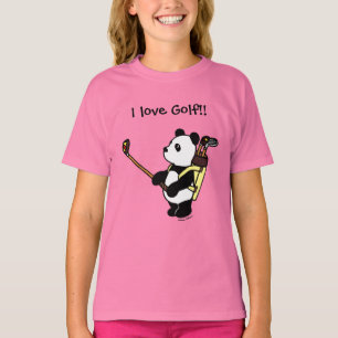 T-shirt Golfeur de panda de Kawaii