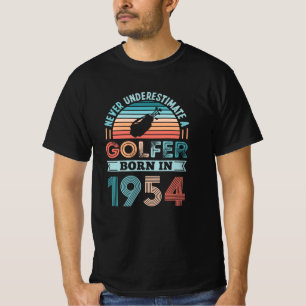 T-shirt Golfeur né en 1954 Golfing 70th Birthday Gift Dad