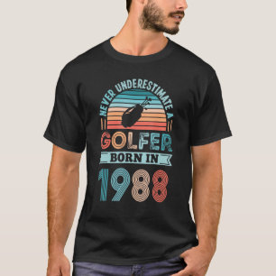 T-shirt Golfeur né en 1988 40e anniversaire Golf Papa