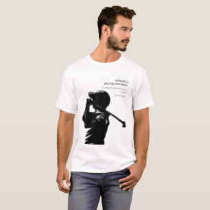 T-shirt Golfeur noir Voyage de golf Enterrement de vie de