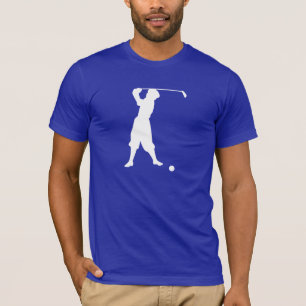 T-shirt Golfeur vintage bleu