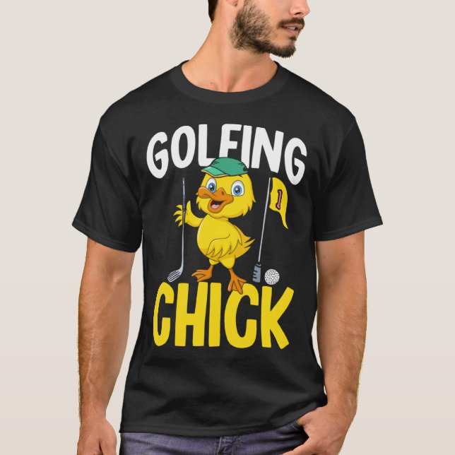 T-shirt Golfing Chick Women Cute Golfing Ladies Golf (Devant)