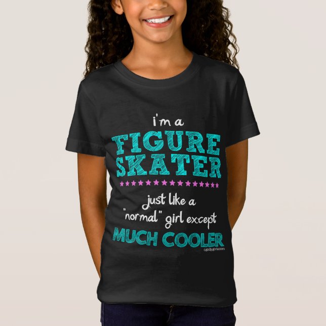 T-Shirt Golly filles - je suis un patineur artistique (Devant)