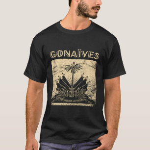 T-shirt Gonaives Haïti Drapeau Arm Indépendance