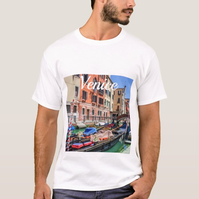 T-shirt gondole traditionnelle à Venise (Devant)