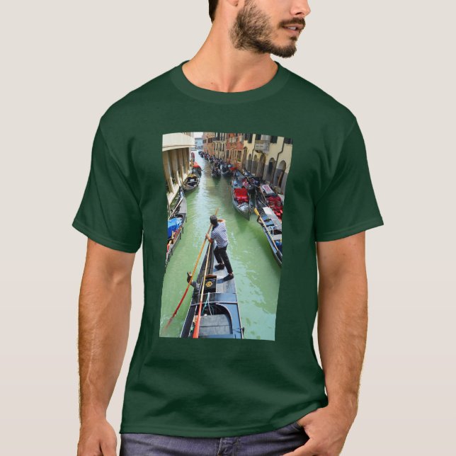 T-shirt Gondolier à Venise mode (Devant)