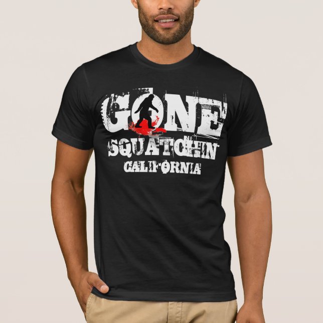 T-shirt Gone Squatchin *Black squatter* (Devant)