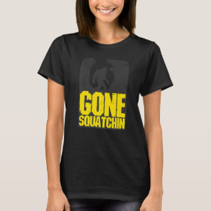 T-shirt Gone Squatchin Geek Nerd Graphique 1