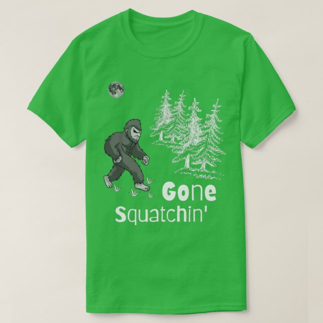 T-shirt Gone Squatching Bigfoot (Design devant)