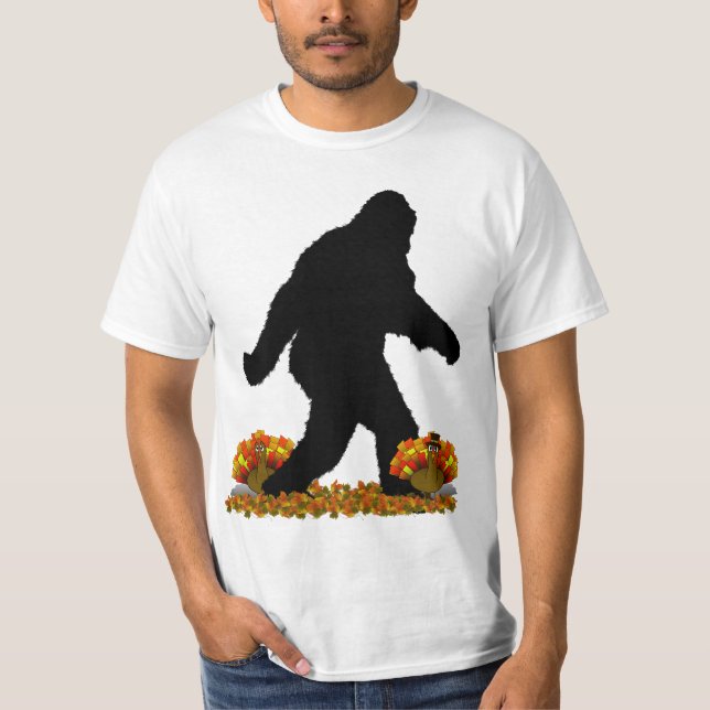 T-shirt Gone Squatching pour Thanksgiving Turquie (Devant)