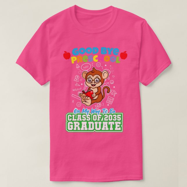 T-shirt Good Bye Préscolaire Classe De 2035 Diplômé PréK 1 (Design devant)