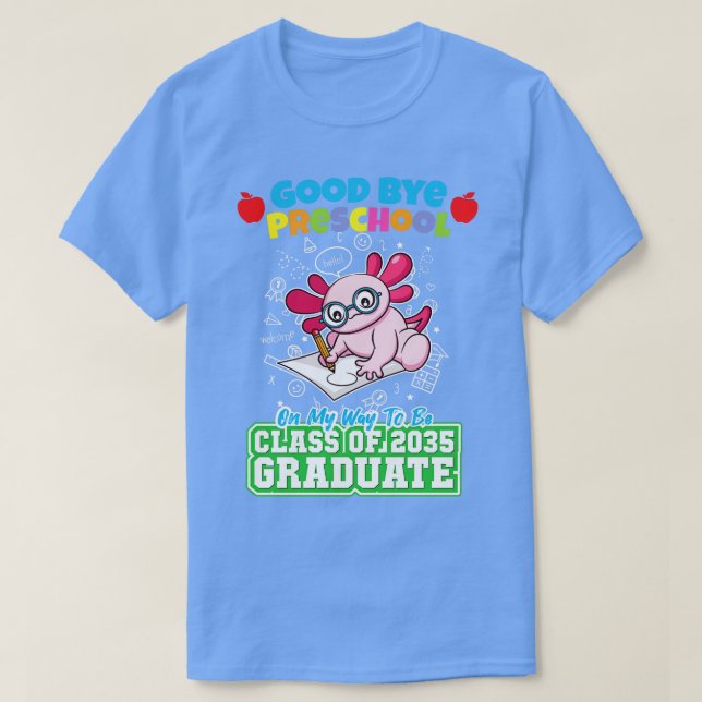 T-shirt Good Bye Préscolaire Classe De 2035 Diplômé PréK 1 (Design devant)