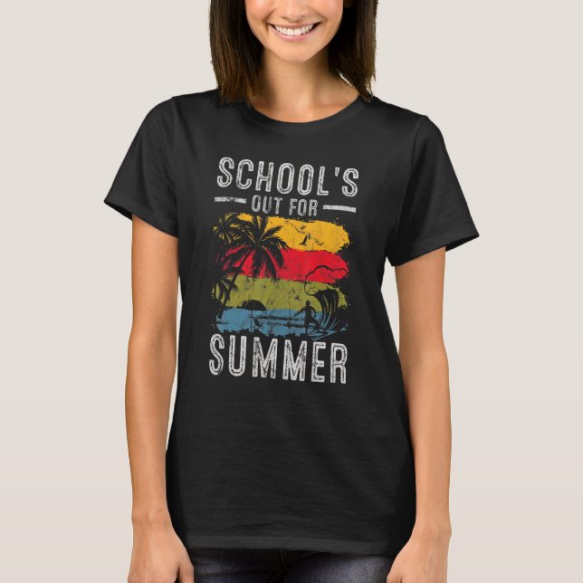 T-shirt Good Bye School Hello Summer Retro les années 70 S (Devant)