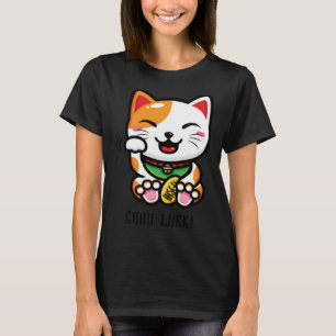 T-shirt Good Luck Japonais Maneki Neko Lucky Charm Kit