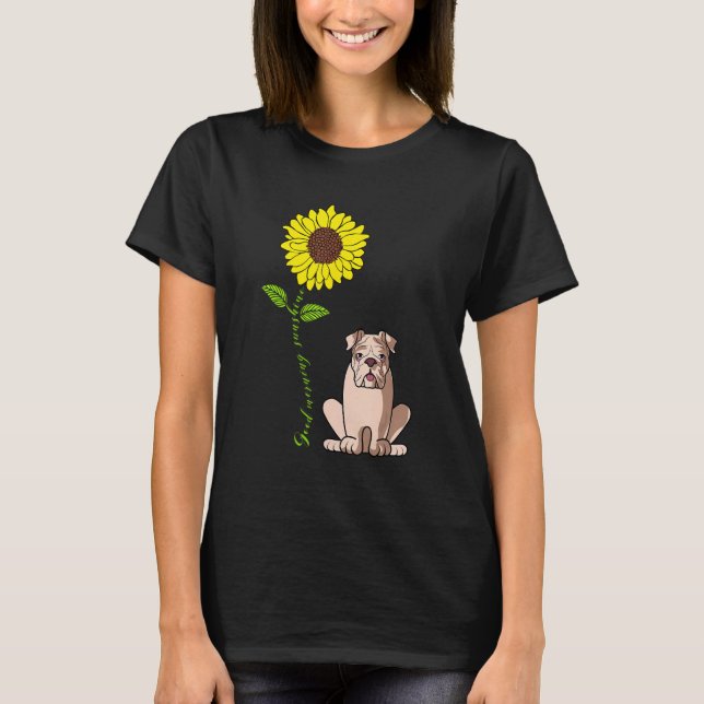 T-shirt Good Morning Sunshine Love My English Bulldog Chie (Devant)