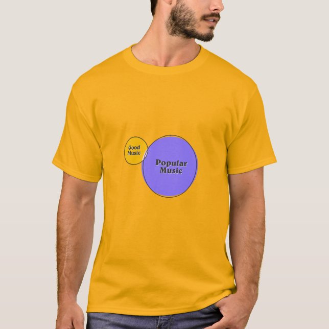 T-shirt Good Music Popular Music Diagramme de venn (Devant)