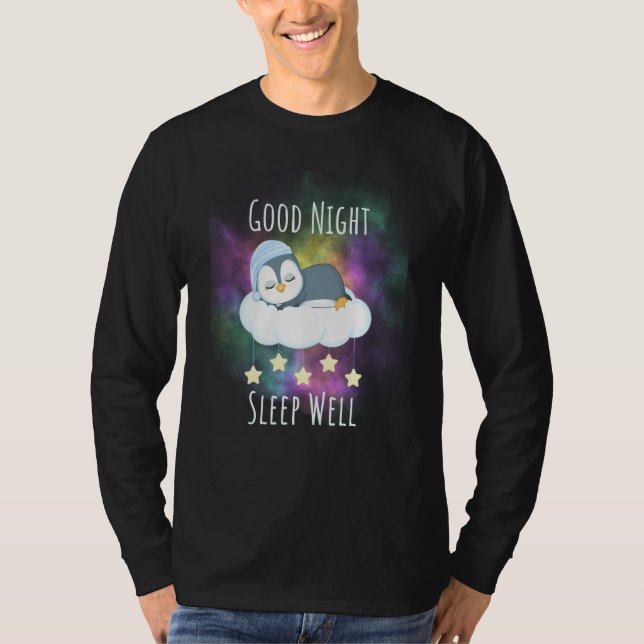 T-shirt Good night sleep well Penguin For Kids (Devant)