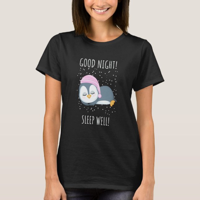 T-shirt Good night  Sleep well    Penguin For Kids (Devant)