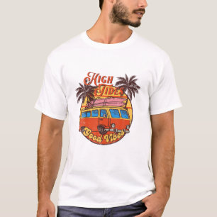 T-shirt Good Vibes High Tides Retro 60S Faded Summer Gift