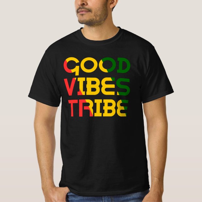 T-shirt Good Vibes Tribe Irie Rasta Reggae Good Vibes seul (Devant)