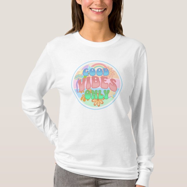 T-shirt Good Vibes uniquement | Retro Vintage (Devant)