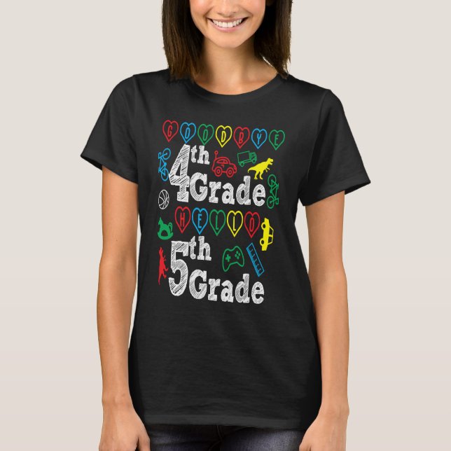 T-shirt Goodbye 4th Grade Hello 5th Grade Back To School S (Devant)