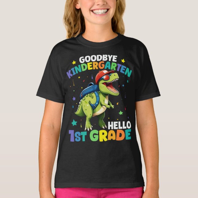 T-shirt Goodbye Kindergarten Graduation Dinosaur Trex (Devant)
