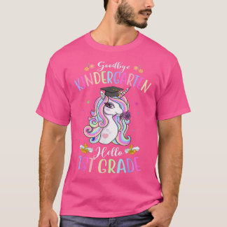 T-shirt Goodbye Kindergarten Hello 1ère année Unicorn Grad
