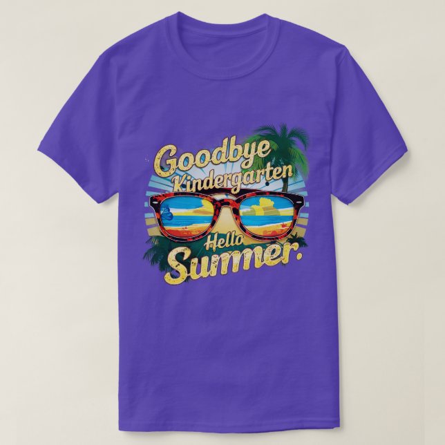 T-shirt Goodbye Kindergarten Hello Summer (Design devant)