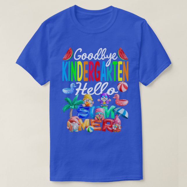 T-shirt Goodbye Kindergarten Hello Summer Gnomes Beach Pre (Design devant)