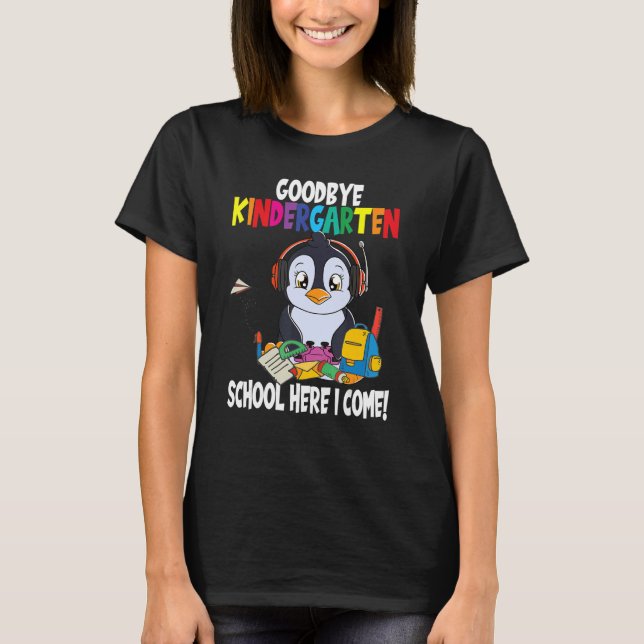 T-shirt Goodbye Kindergarten School Enrolls Gaming 6 (Devant)