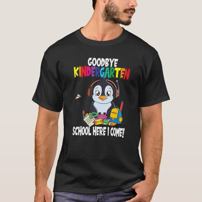 T-shirt Goodbye Kindergarten School Enrolls Gaming 6 (Devant)