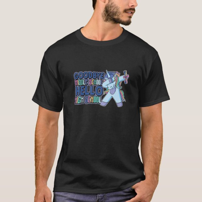 T-shirt Goodbye Middle School Hello High School 8e année (Devant)