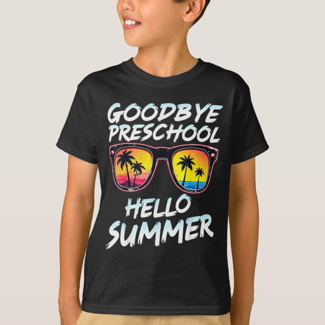 T-shirt Goodbye Preschool Graduation Tee Teachers Kids Hel (Devant)