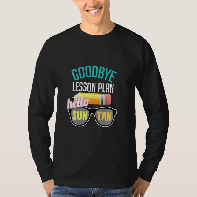 T-shirt Goodbye School Hello Summer Beach Vacances (Devant)