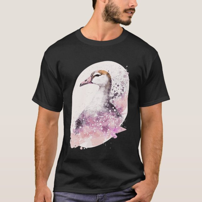 T-shirt Goose Cherry Blossom Japanese Sakura Goose (Devant)