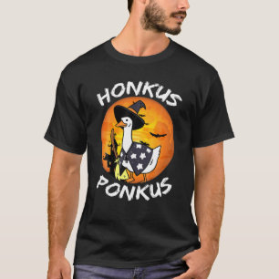 T-shirt Goose Halloween Witch Costume Casquette Honkus Pon