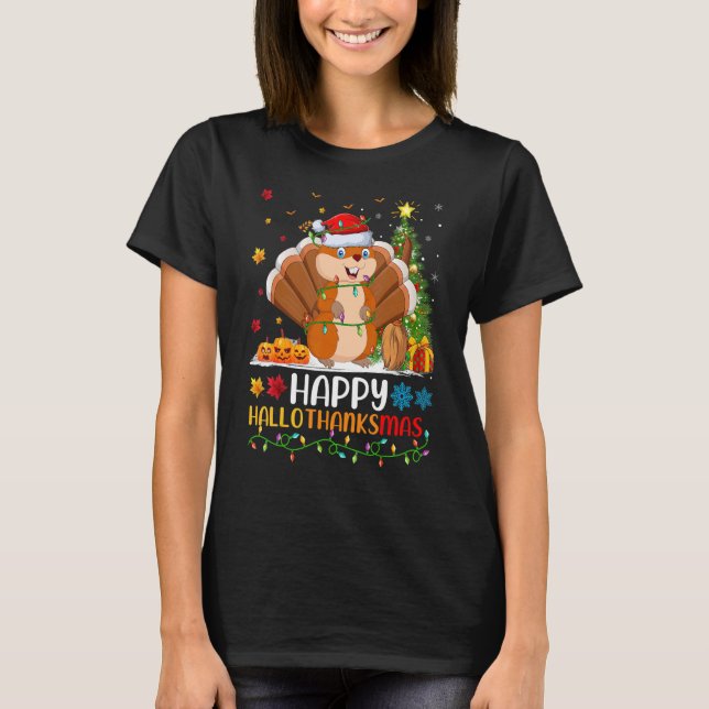 T-shirt Gopher Animal Happy Gopher Hellothanksmas (Devant)