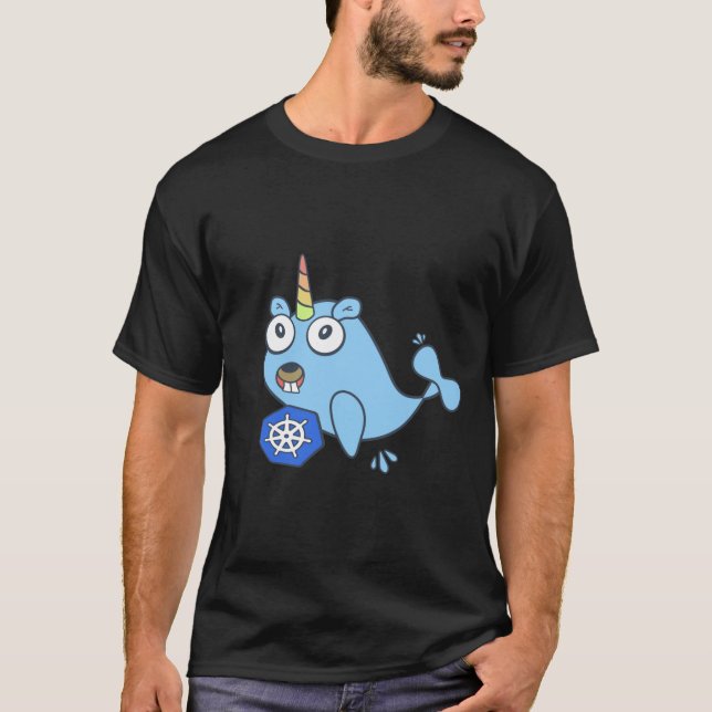 T-shirt Gopher Docker unicorne avec Kubernetes (Devant)