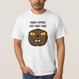 T-shirt Gopher en colère ne se soucient pas de Toon drôle 
